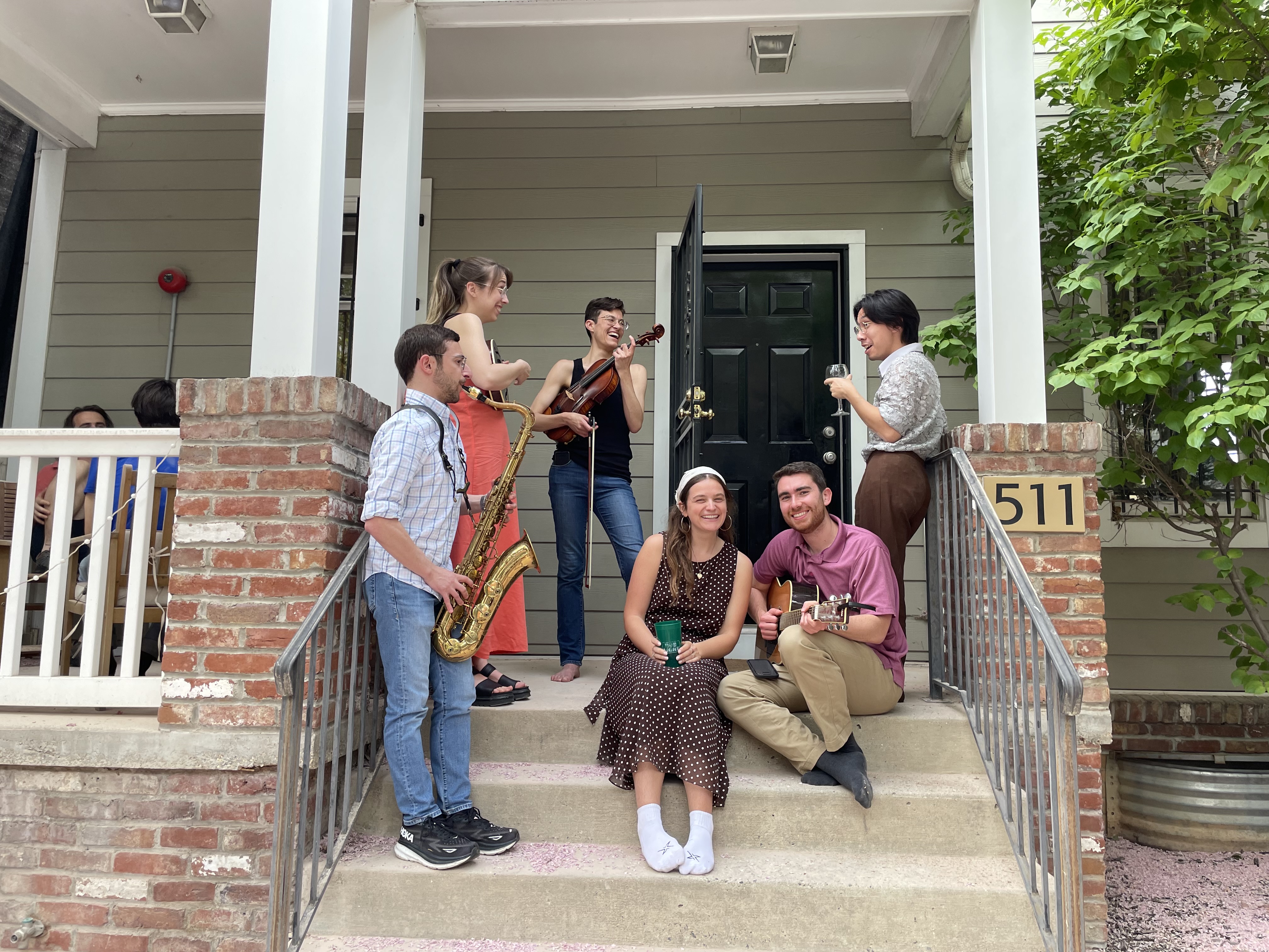 Pendle Hillbillies on the porch